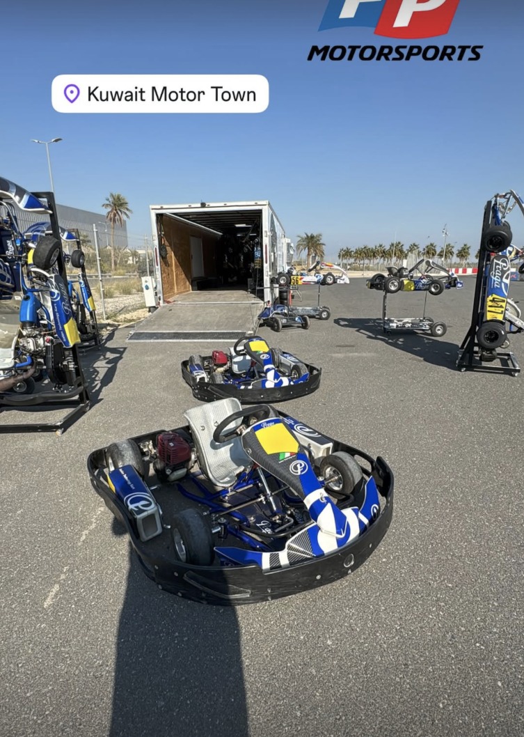 FP Motorsports paddock and transporter at Kuwait Motor Town